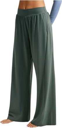 Nike Zenvy Mid-Rise Wide-Leg Pants - Dames - Sport - Groen - Maat: S Nylon