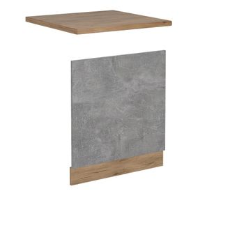 Vicco Frontal Para Lavavajillas R-line, Hormig&oacute;n, 60 Cm, Et Roble Vicco