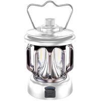 OEM Linterna Led Met&aacute;lica Recargable De Estilo Retro, L&aacute;mpara De Mesa Colgante Para Uso Interior, Exterior Y Camping (1 Unidad) - Blanca - Crezuo
