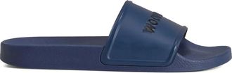 Woolrich logo-embossed slides - men - Polyurethane/Rubber/Rubber - 40 - Blue