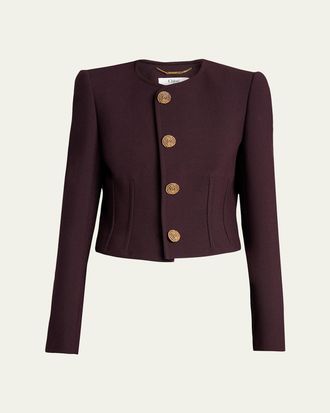 Chloé Wool Crepe SIngle-Breasted Jacket