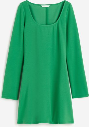 H&M Jerseykleid mit Karree-Ausschnitt - Green