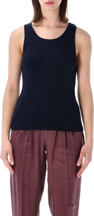 Saint Laurent Blue Round Neck Tank Top