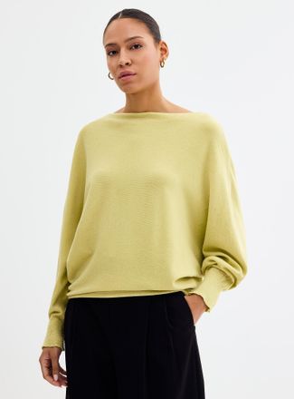 Contemporaine Womens Loose boat-neck sweater Exclusive collection from Italy