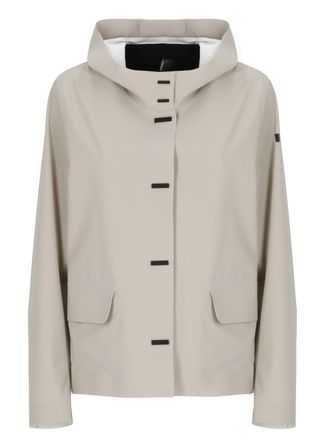 Roberto Ricci Design Beige Montecristo Color Hood Waterproof Jacket