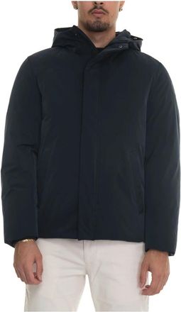 Museum Waterafstotende capuchonjas - Heren - Winterjassen - Blauw - 2XL - Polyester - Jassen