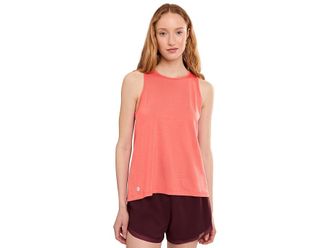 Smartwool Active Ultralite High Neck Tank Top Womens Clothing Coral Reef : SM, Lyocell/Nylon/Tencel