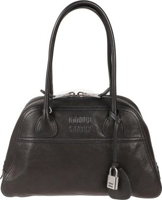 Miu Miu Vivant Nappa Leren Tas - Dames - Handtassen - Zwart - ONE Size - Leer - Tassen