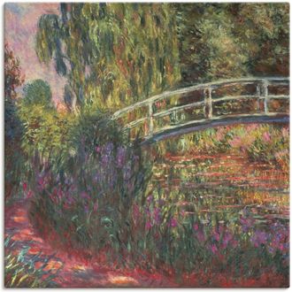 Artland Leinwandbild »Japanische Brücke im Garten von Giverney« Garten 1 Stk. tlg. auf Keilrahmen gespannt