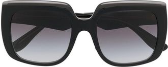 Dolce & Gabbana Eyewear square-frame gradient-lens sunglasses - women - Acetate - 54 - Black