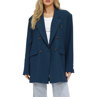 Belle & Bloom Found in the Wild Blazer in Dark Blue at Nordstrom, Size Medium