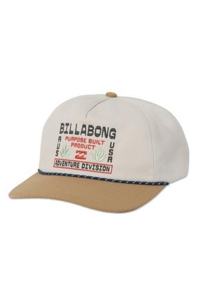 Billabong Adiv Logo Embroidery Rope Baseball Cap in Vintage Khaki at Nordstrom