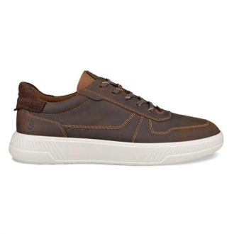 Ecco Mens Move Leather Sneaker In Camel