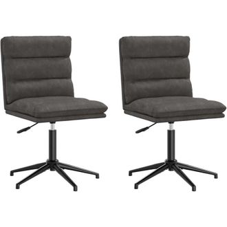 vidaXL Sillas De Comedor 2 Unidades Cuero Sint&eacute;tico Negro Vidaxl