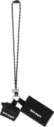 Palm Angels Multifunctions logo-print pouches - unisex - Polyester/Viscose/Cotton/Polyamide/Calf Leather - One Size - Black