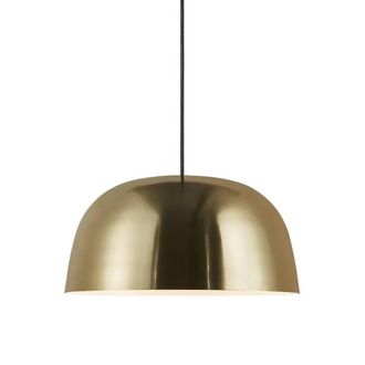 Nordlux L&aacute;mpara de techo negro y pantalla en forma de c&uacute;pula de lat&oacute;n &oslash;36cm