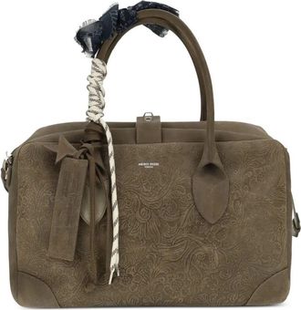 Golden Goose Shoulder Bag Floral-Embossed Vita Medium