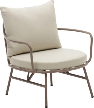 K Home Design Gartensessel Bramanto mit Armlehnen, Taupe
