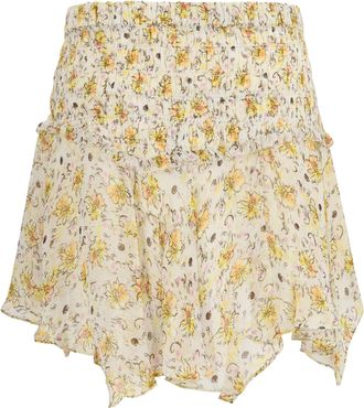 Isabel Marant Womens Fiala Skirt Light Yellow-Ecru Viscose Yellow/ecru