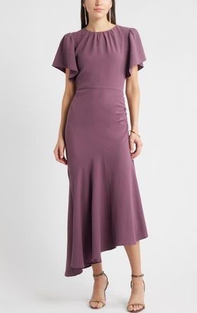 Chelsea28 Asymmetric Crepe Maxi Dress in Purple Serum at Nordstrom, Size Xx-Small