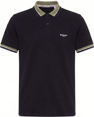 Baldinini Blue Cotton Men Mens Polo