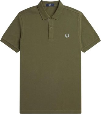 Fred Perry Polo Shirts, male, Green, Size: S Classic Cotton Polo Shirt M6000