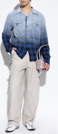 Maison Margiela Plaid Shirt, Mens, Blue