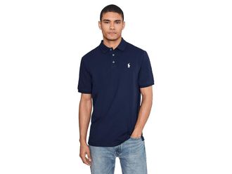 Polo Ralph Lauren Classic Fit Stretch Mesh Polo Shirt Mens Short Sleeve Knit Refined Navy/Smoke : 2XL, Cotton/Elastane