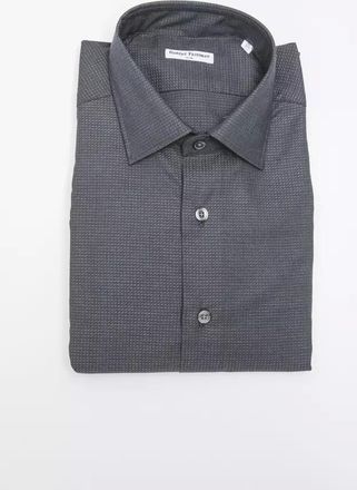 Robert Friedman Black Cotton Mens Mens Shirt