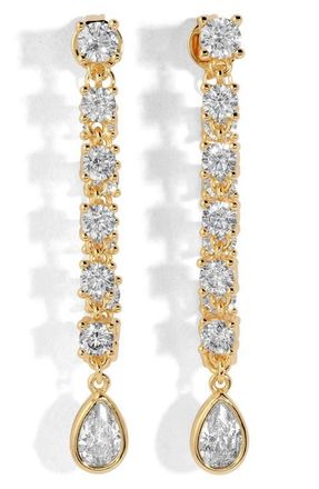Lili Claspe Stephie Bezel Front/Back Earrings in Gold at Nordstrom