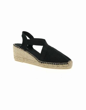 Toni Pons Womens Ter Womens Wedge Heeled Espadrilles - Black Linen - Size: 2