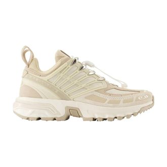 Salomon Calfskin Leather Sneaker - Beige