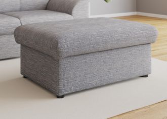 Domo Collection Hocker »Topper« mit Wellenunterfederung, auf Kunststoffgleitern