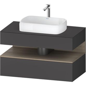 Duravit Duravit - Qatego Consola Mueble Bajo Lavabo, 1 Extra&iacute;ble, 1 Caj&oacute;n