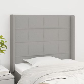vidaXL Cabecero Con Orejas De Tela Gris Claro 103x16x118/128 Cm Vidaxl