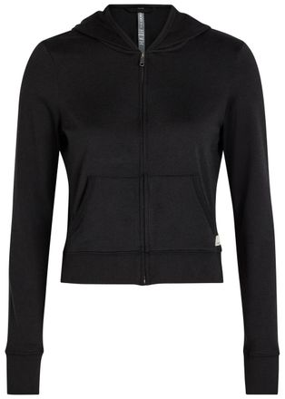 Vuori Clothing Halo Mini Hooded Stretch-jersey top - Black - S (UK8-10 / S)
