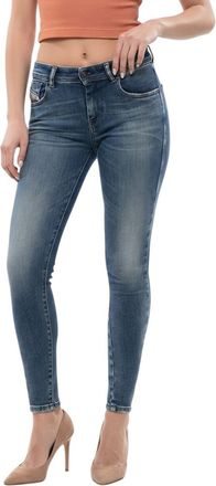 Diesel Blue Skinny Mid Rise Jeans