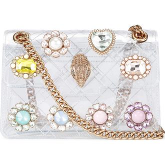 Kurt Geiger Mini Kensington Vinyl Convertible Clear Crossbody Bag in Open White at Nordstrom Rack