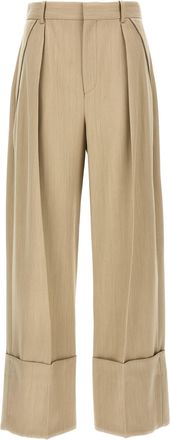 Victoria Beckham Maxi Turn-up Pants