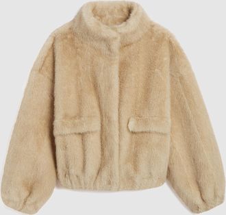 Apparis Veste Iris Shaved Mink Latte Multi