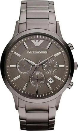 Emporio Armani Accessoires, Heren, Grijs, ONE Size, Chronograaf Horloge