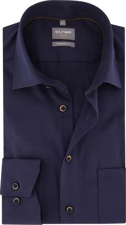 Olymp Olymp, Heren, Overhemden, Blauw, Maat: XL Katoen