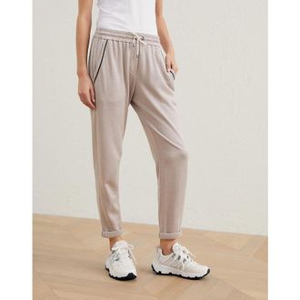 Brunello Cucinelli Light Beige Relaxed Trousers, Size XXS