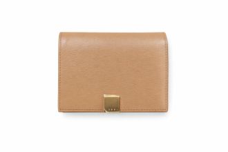 Marni Prisma Bifold Logo Leather Wallet - Cement Gray