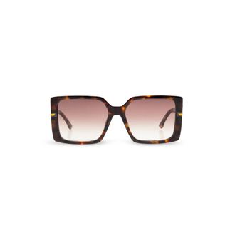 Victoria Beckham Occhiali da sole rettangolari oversize - - Accessories - Donna - Marrone - ONE SIZE