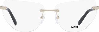 MCM MW5031-H Tapered Rimless Cat-Eye Eyeglasses - Palladium