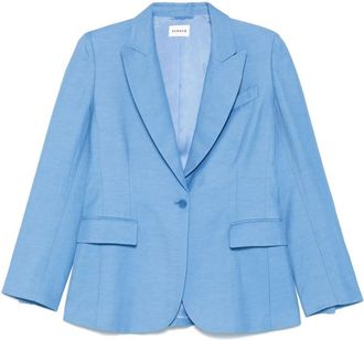 P.A.R.O.S.H. Light Blue Tailored Blazer With Single-Button Closure