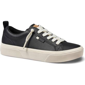 Reef Lay Day Dawn Sneaker in Black Leather at Nordstrom, Size 7.5