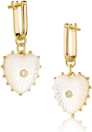 Thatch Isabel Amazonite Heart Drop Earrings in Mother Of Pearl at Nordstrom