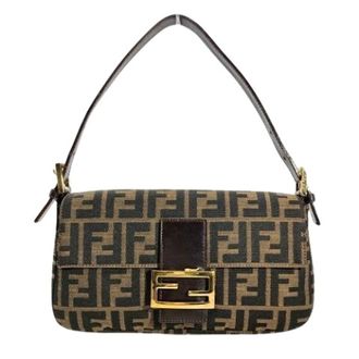 Fendi Pre-owned Shoulder Bags, female, Brown, Size: ONE SIZE Pre-owned Canvas Shoulder Bag